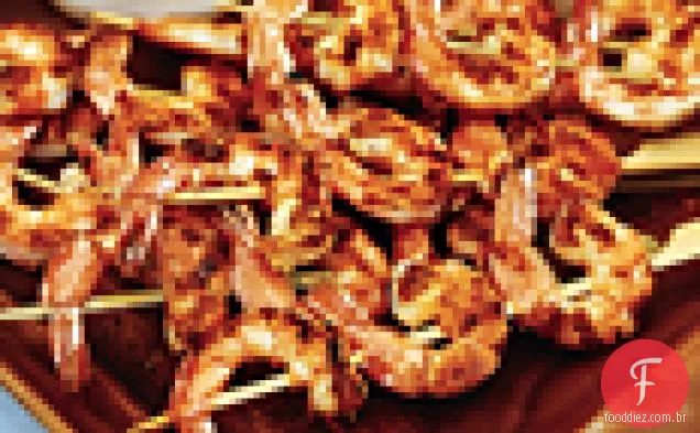 Camarão grelhado com molho picante de Tamarindo
