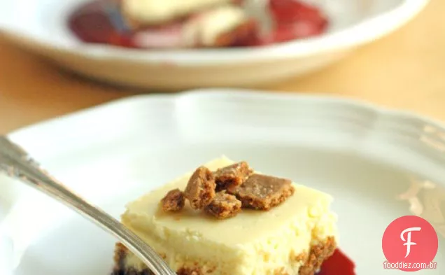 Queijo De Cabra Cheesecake Com Cereja Coulis & Caseiro Graham Cra