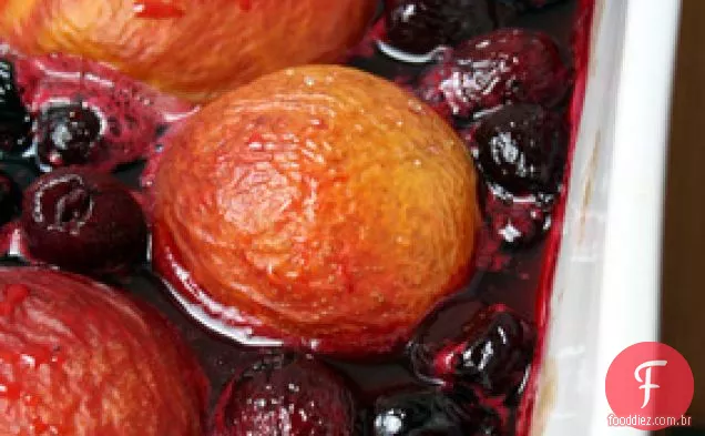 Receita De Sorvete De Chocolate Branco E Gengibre Fresco Com Nectarinas