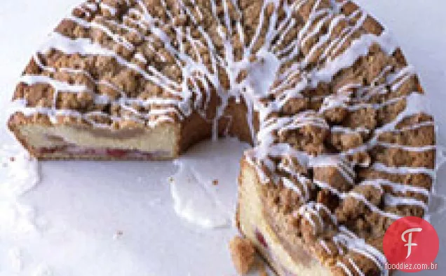 Bolo de café cereja-streusel