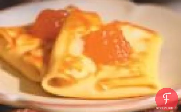 Blintzes de queijo cereja