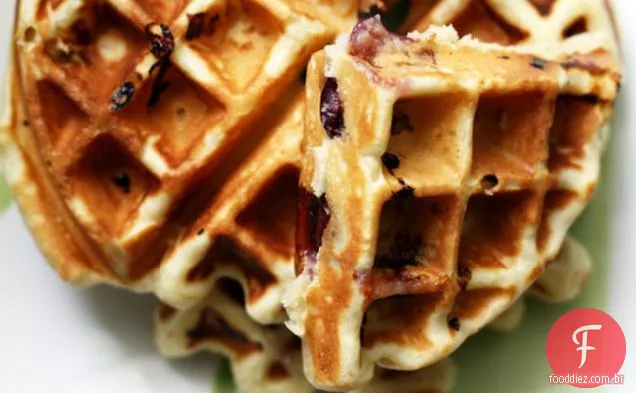 Waffles De Mascarpone De Cereja Fresca