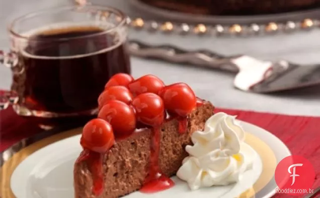 Cheesecake Fudgy Com Molho De Cereja