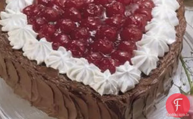 Chocolate Cereja Valentine Torte