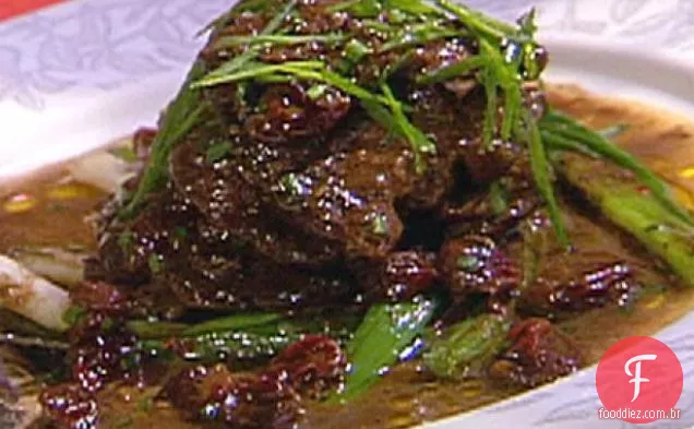 Escaloppin de pato com cerejas secas e Grappa