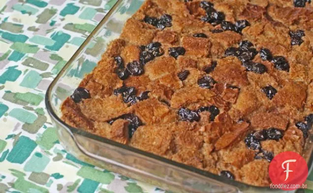 Pudim de Pão de cereja e laranja sem glúten
