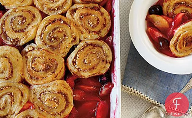Maçã-sapateiro cereja com biscoitos Pinwheel