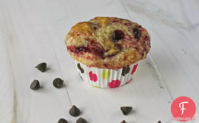 Chocolate Chip Cereja Redemoinho Muffins