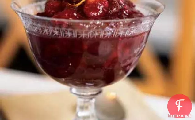 Cranberry, cereja e noz Chutney
