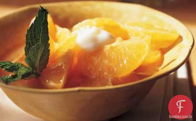 Clementinas com molho de baunilha