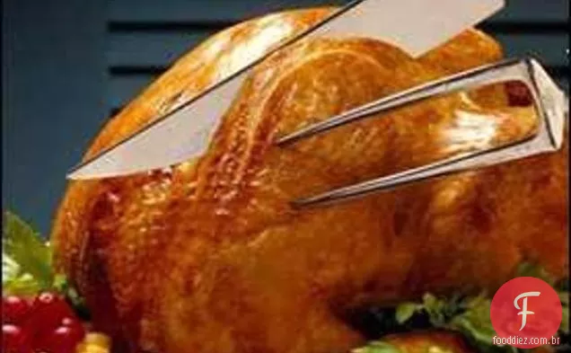 Pato Assado Recheado Servido Com Clementine Jus