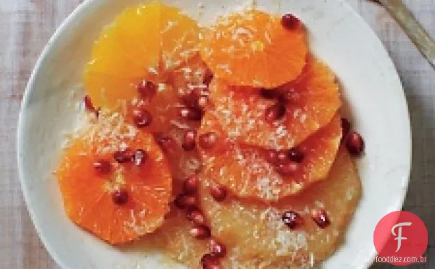 Citrinos, Romã E Mel Com Coco Torrado