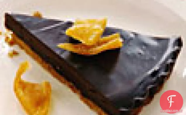 Torta de Chocolate com casca cristalizada de Clementina