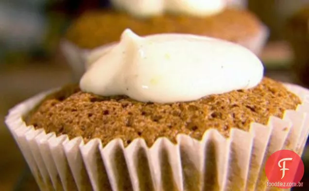Muffins de abóbora com um topo gelado