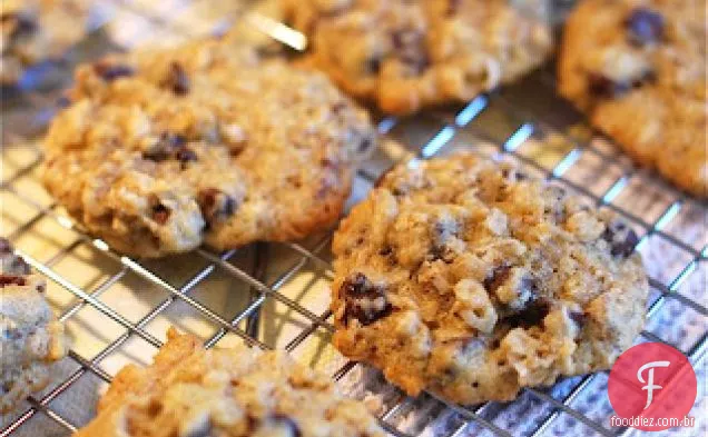 Biscoitos De Aveia De Coco Com Chip De Chocolate
