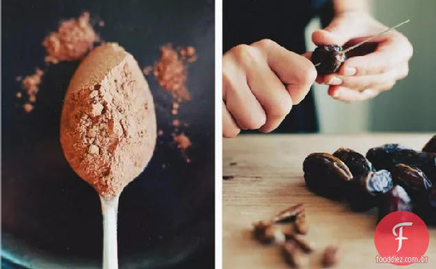 Trufas De Tâmaras De Amêndoa