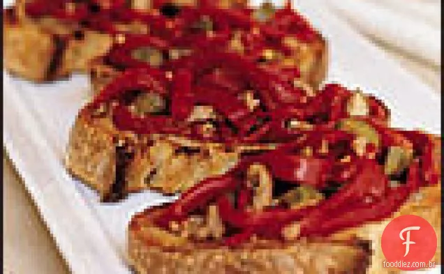 Anchova e pimenta Piquillo Bruschetta