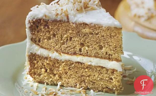 Bolo De Banana Decadente Com Cobertura De Coco-Cream Cheese