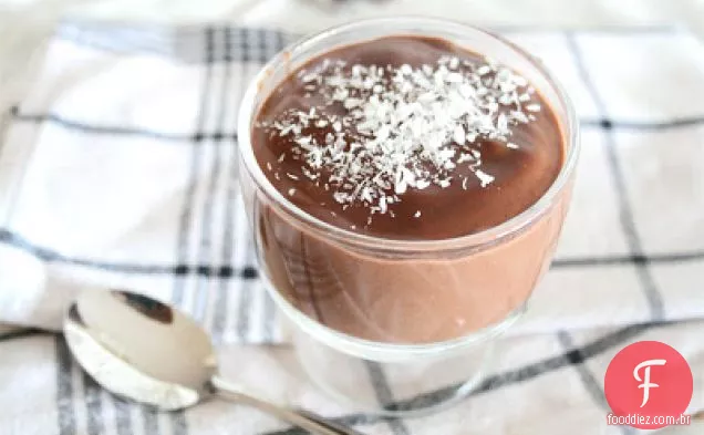 Pudim De Coco Com Chocolate Vegano