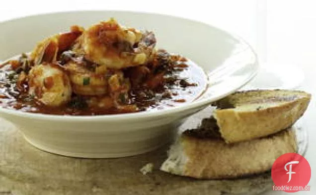 Camarão Com Estragão E Molho De Tomate