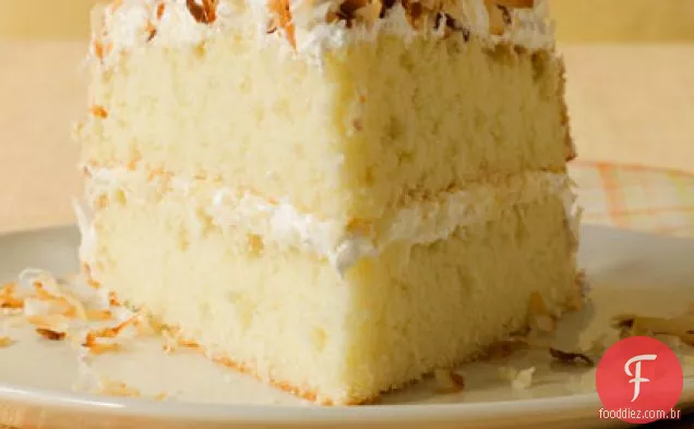 Bolo De Camada De Coco Torrado