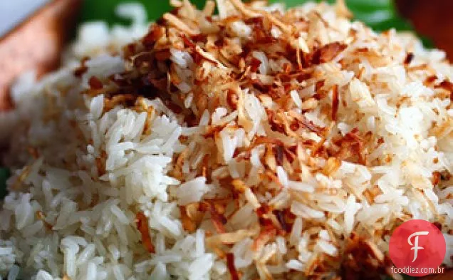 Arroz De Jasmim De Coco Perfeitamente Cozido Sem Panela De Arroz