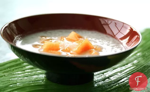Pérolas De Tapioca Com Coco Doce E Cantílope