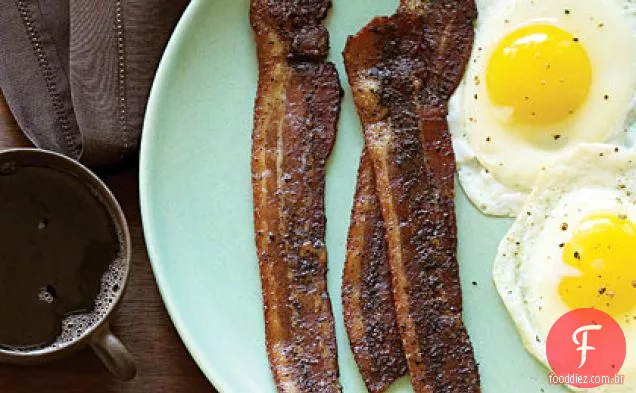 Bacon de café e açúcar mascavo