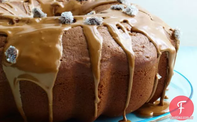 Bolo de café Mocha com esmalte Espresso