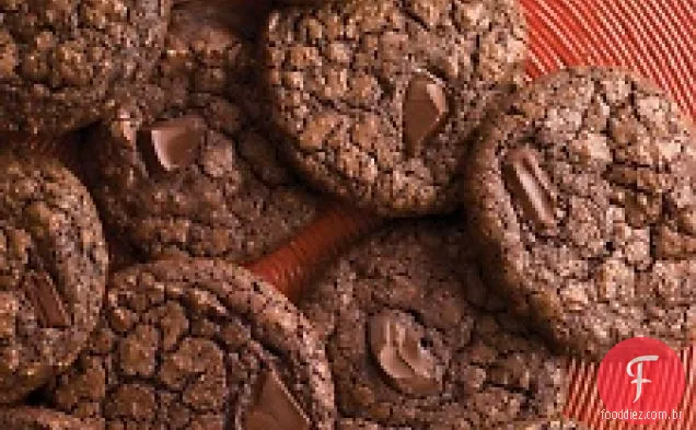 Biscoitos de chocolate escuro com café expresso