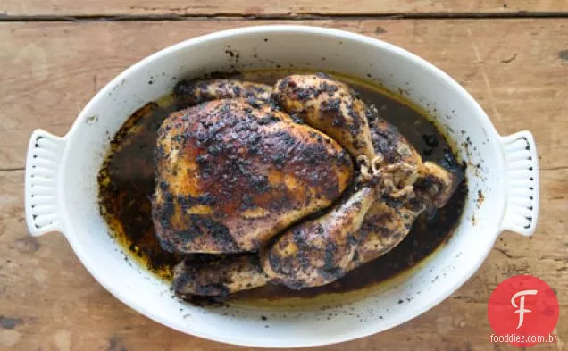 Frango torrado com café