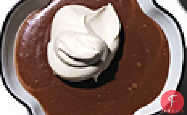 Pudim de Chocolate com chantilly expresso