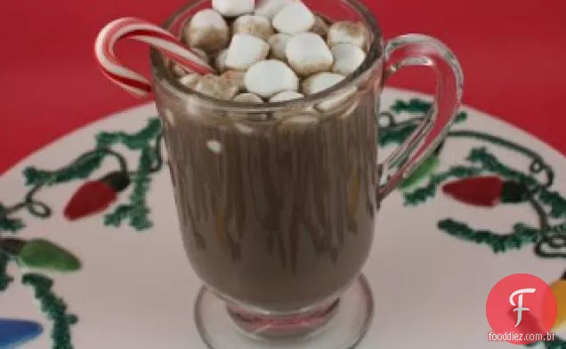 Crockpot Peppermint Chocolate Quente / receita de Mocha de hortelã-pimenta