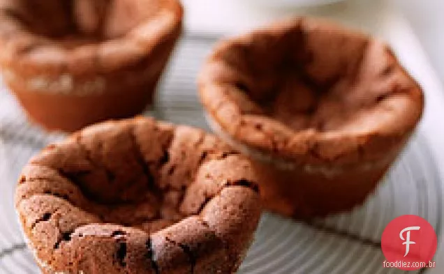 Bolos De Chocolate Afundados Com Sorvete De Café