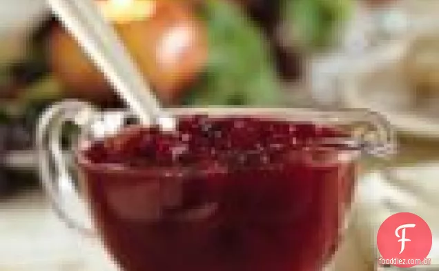 Molho de Cranberry de maçã e laranja