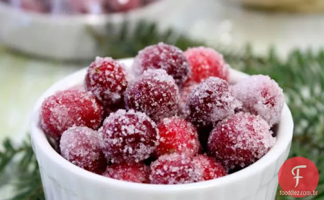 Cranberries com açúcar de baunilha e laranja