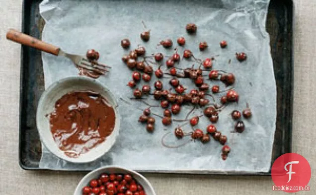 Cranberries de conhaque com cobertura de Chocolate