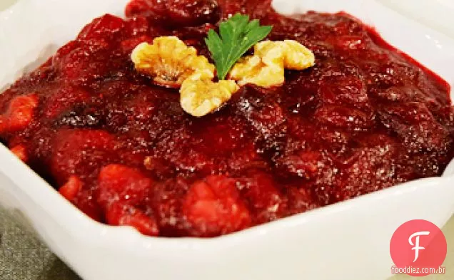 Molho de Cranberry laranja-noz