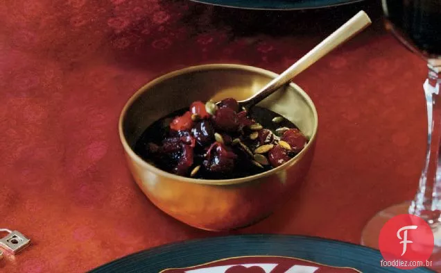 Molho de Cranberry com sementes de abóbora temperadas