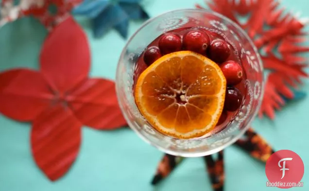 Sangria Espumante Com Cranberries E Laranjas
