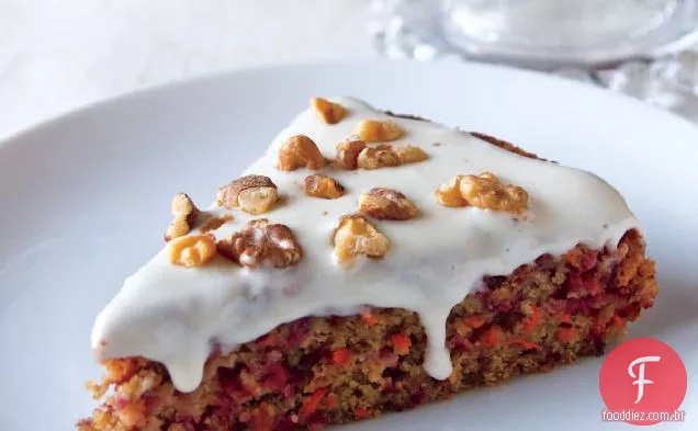Receita de bolo de Cranberry-cenoura