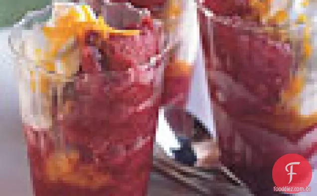 Granita de Cranberry com chantilly Laranja