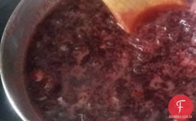 Molho de laranja e Cranberry cristalizado