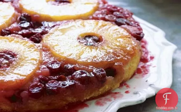 Bolo Da Especiaria Do Abacaxi-Cranberry