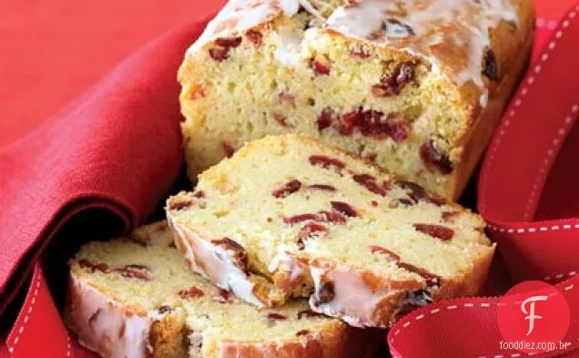 Pão de Cranberry-laranja com esmalte Grand Marnier