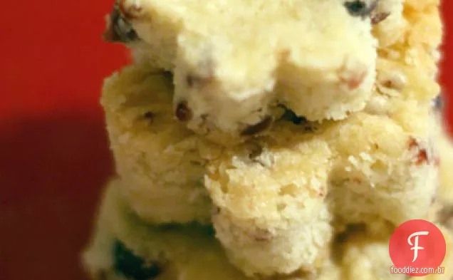 Biscoitos Shortbread Cranberry Secos