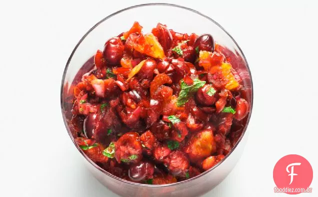 Cranberry-Laranja Saboreie com hortelã