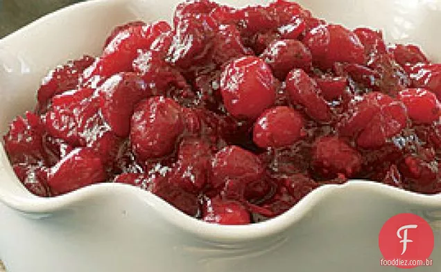 Molho De Cranberry Com Baunilha, Xarope De Bordo E Cassis