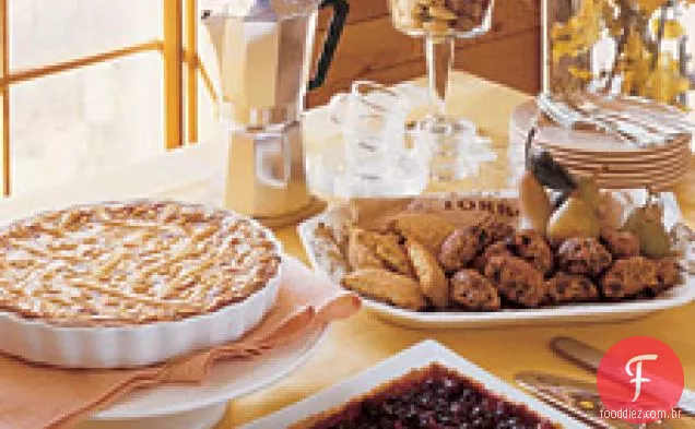 Torta De Cranberry Com Creme Fraiche Chantilly