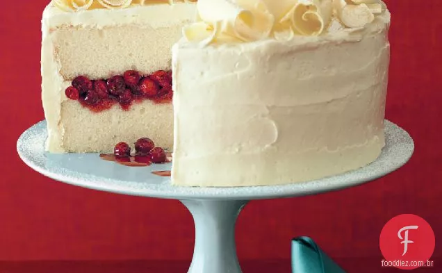 Bolo De Neve Com Obsessão Por Cranberry